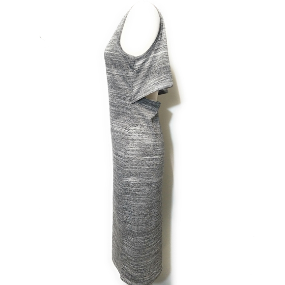 FABLETICS Eileen Midi Dress with Cut Out Back Charcoal Space Dye Size S - Picture 3 of 9